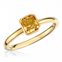 18K白色黄金時尚型黃鑽鑽石戒指
