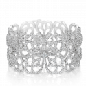 18K白色黄金鑽石Lace手鐲