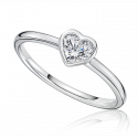 18K白色黃金時尚型鑽石戒指