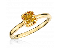 18K白色黄金時尚型黃鑽鑽石戒指
