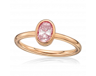 18K白色黄金時尚型粉紅鑽鑽石戒指