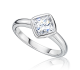 18K白色黃金時尚型鑽石戒指